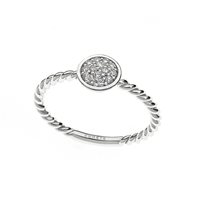 Anello Comete Donna in Oro bianco Diamante 0.09 Ct ANB1845-12 - ANB1845-12